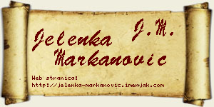 Jelenka Markanović vizit kartica